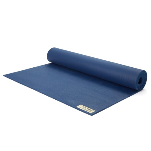 JadeYoga Harmony Yoga Mat, Natural Rubber Home Exercise Mat, Durable & Thick Gym Fitness Mat, Workout Mat For Home, Gym Mat/Stretching Mat, Non-Slip Yoga Mat for Women, Mens Yoga Mat, 68' Midnight Blue