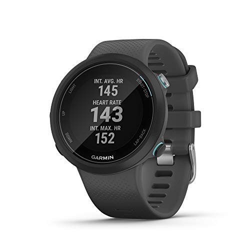 Garmin Swim 2, GPS Swimming Smartwatch for Pool and Open Water, Underwater Heart Rate, Records Distance, Pace, Stroke Count and Type, Slate Gray