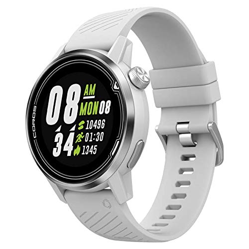 COROS APEX Premium Multisport GPS Watch with Heart Rate Monitor, 25h Full GPS Battery, Sapphire Glass, Barometer, ANT+ & BLE Connections, Strava & Training Peaks (White/Sliver|42mm)