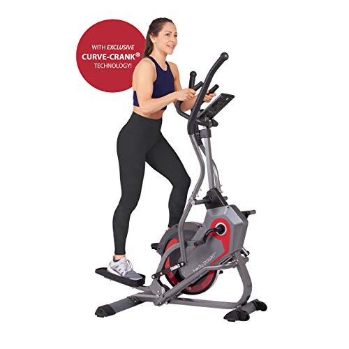 Body Power 2-in-1 Elliptical Stepper Trainer with Curve-Crank Technology