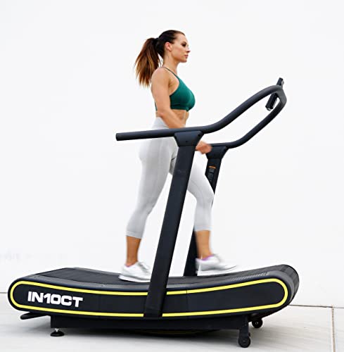 IN10CT (Intensity) Health Runner Curved Manual Treadmill - Non Motorized Treadmill with Curved Running Platform