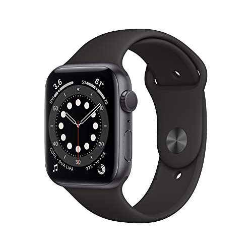New Apple Watch Series 6 (GPS, 44mm) - Space Gray Aluminum Case with Black Sport Band