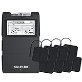 iStim EV-804 TENS/EMS 2 Channel Rechargeable Combo Machine Unit - Muscle Stimulator + Back Pain Relief and Management- 7 modes/24 Programs/Backlit (Including Electrodes Pads)