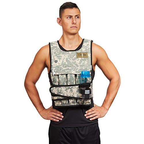 CROSS101 Weighted Vest Arctic/Desert Camouflage (80LBS, Desert CAMO)